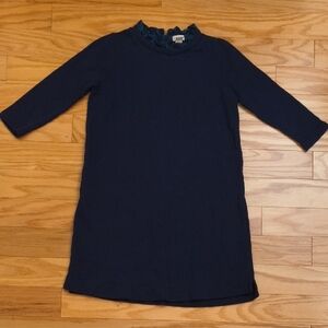 Crewcuts, Navy & Plaid Sweatshirt Dress, Size 10 EUC